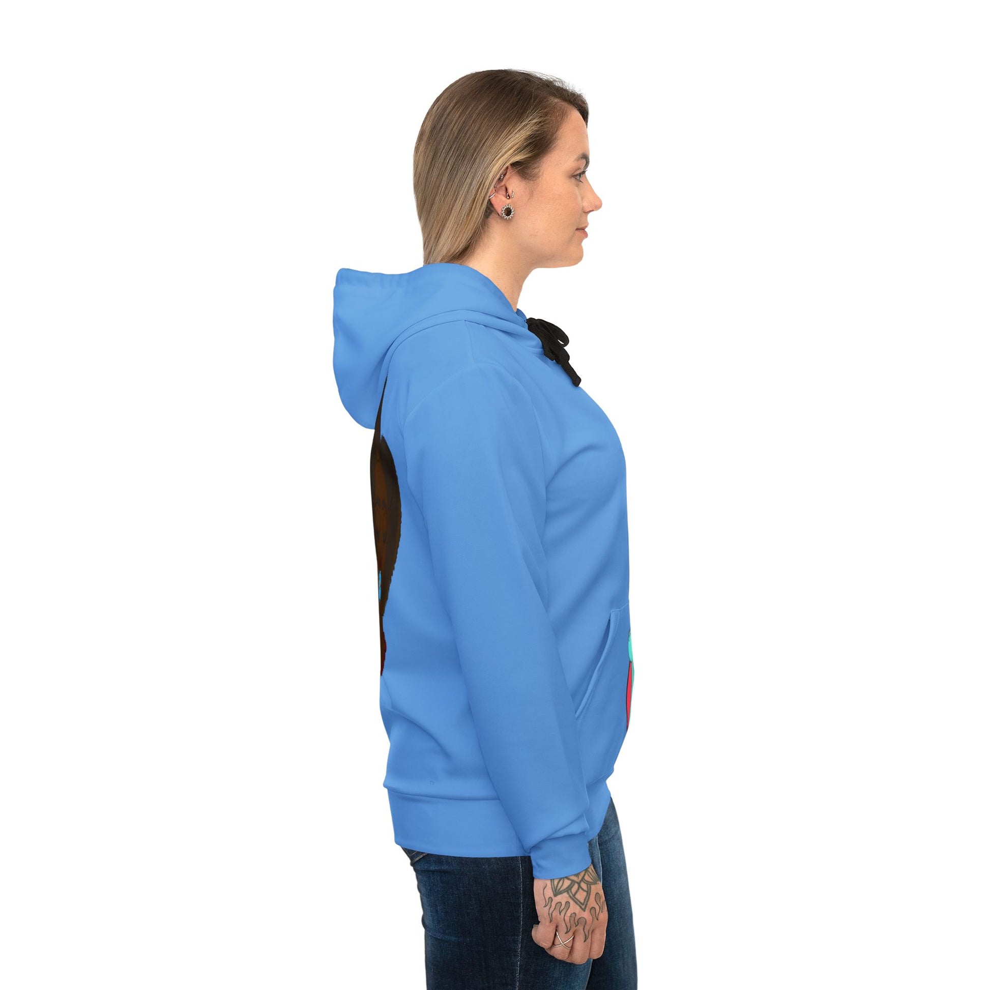 Unique Graphic Athletic Hoodie for Active Lifestyle, Fitness Gift, Gym Wear, Stylish Sports Apparel, Trendy Hoodie