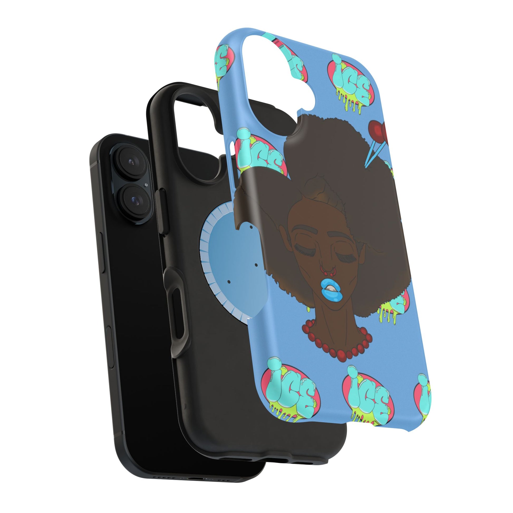 Vibrant Magnetic Tough Cases, Unique Phone Cases, Afrocentric Art, Protective Phone Cover, Trendy Tech Accessories, Gift for Her