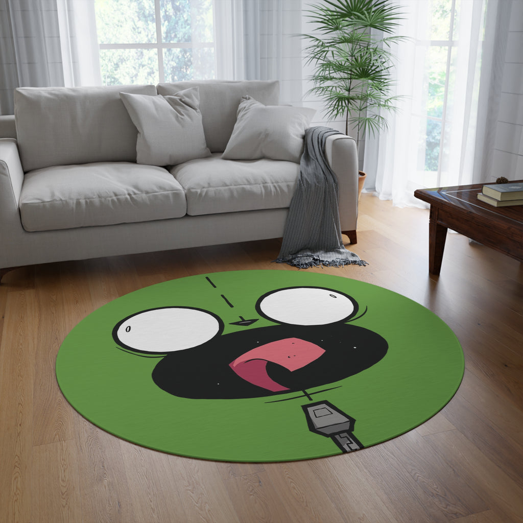 Gir-Themed Round Rug, Playroom Decor, Pet Lover Gift, Kids Room, Cozy Home Accessory