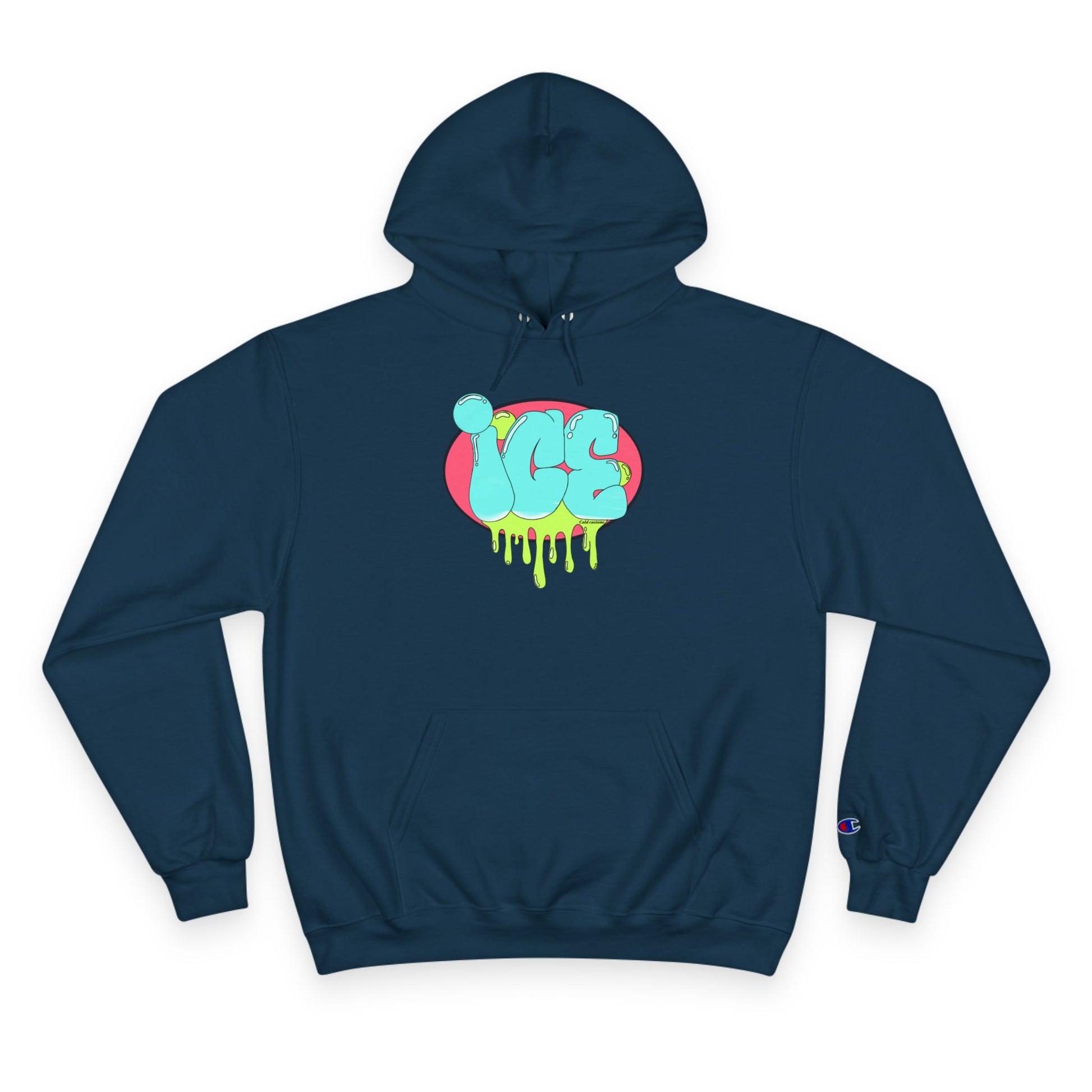 Ice Drip Champion Hoodie - Stylish Streetwear for Teens, Gift for Birthdays, Hip Hop Fashion, Cozy Casual Wear, Unique Graphic Sweatshirt
