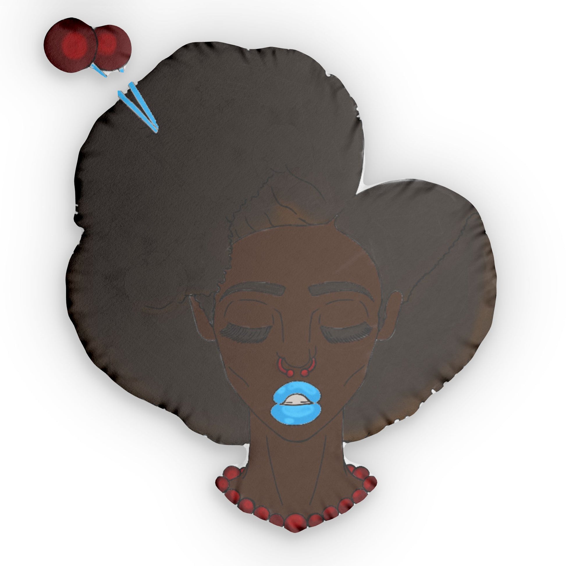 Custom Shaped Pillows: Unique Afro Design, Home Decor, Gift Idea, Cozy Lounge, Bedroom Accent, Self-Care Treat