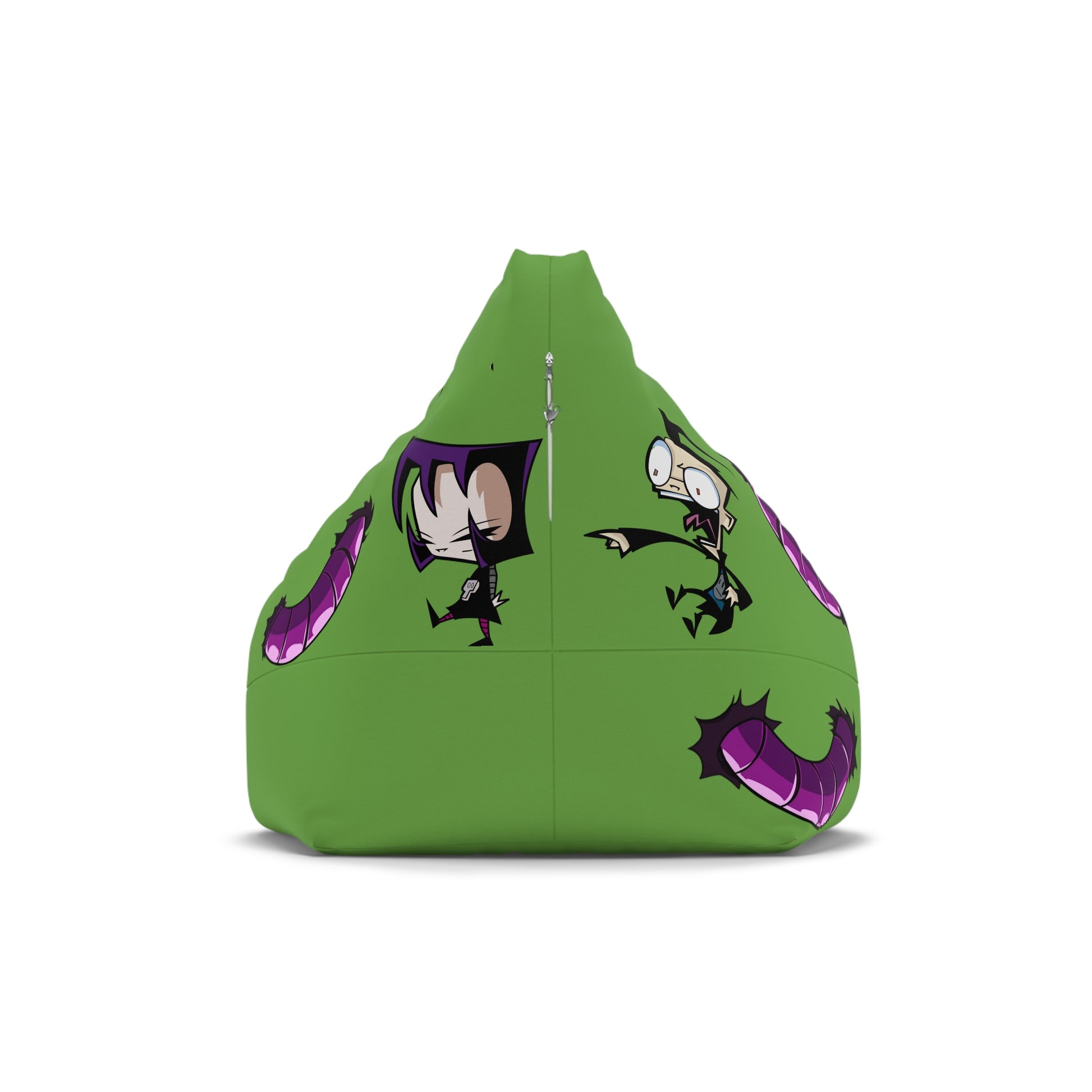 Invader Zim Vibrant Cartoon Bean Bag Chair Cover for Kids, Fun Playroom Decor, Anime Style Lounge Chair, Gaming Room Essential, Kids' Bedroom Accessory