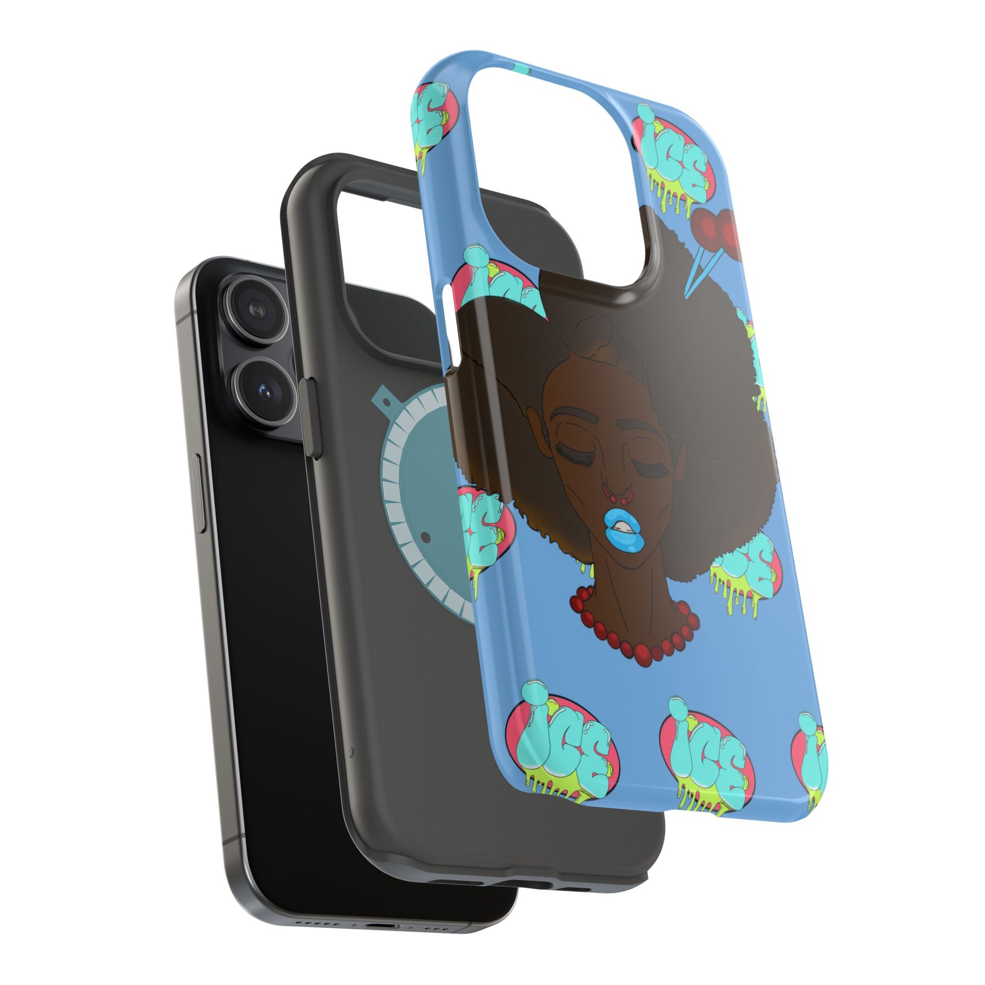 Vibrant Magnetic Tough Cases, Unique Phone Cases, Afrocentric Art, Protective Phone Cover, Trendy Tech Accessories, Gift for Her