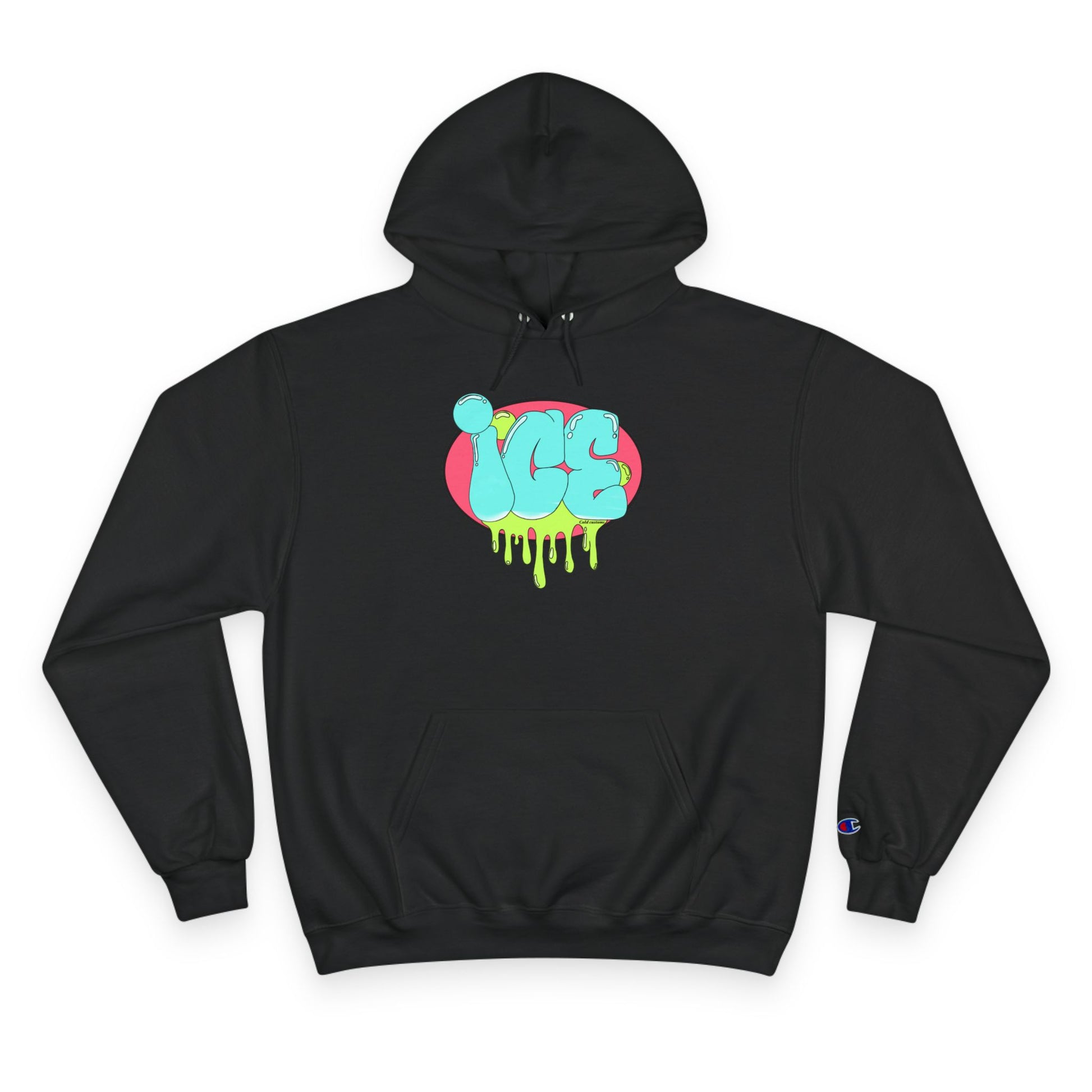 Ice Drip Champion Hoodie - Stylish Streetwear for Teens, Gift for Birthdays, Hip Hop Fashion, Cozy Casual Wear, Unique Graphic Sweatshirt