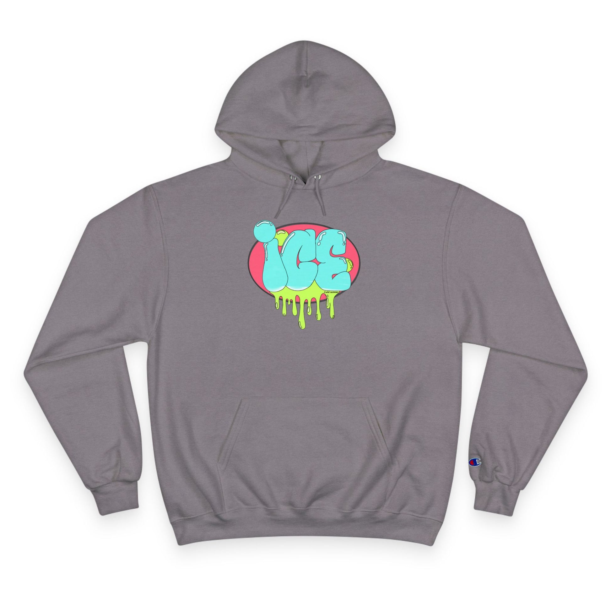 Ice Drip Champion Hoodie - Stylish Streetwear for Teens, Gift for Birthdays, Hip Hop Fashion, Cozy Casual Wear, Unique Graphic Sweatshirt
