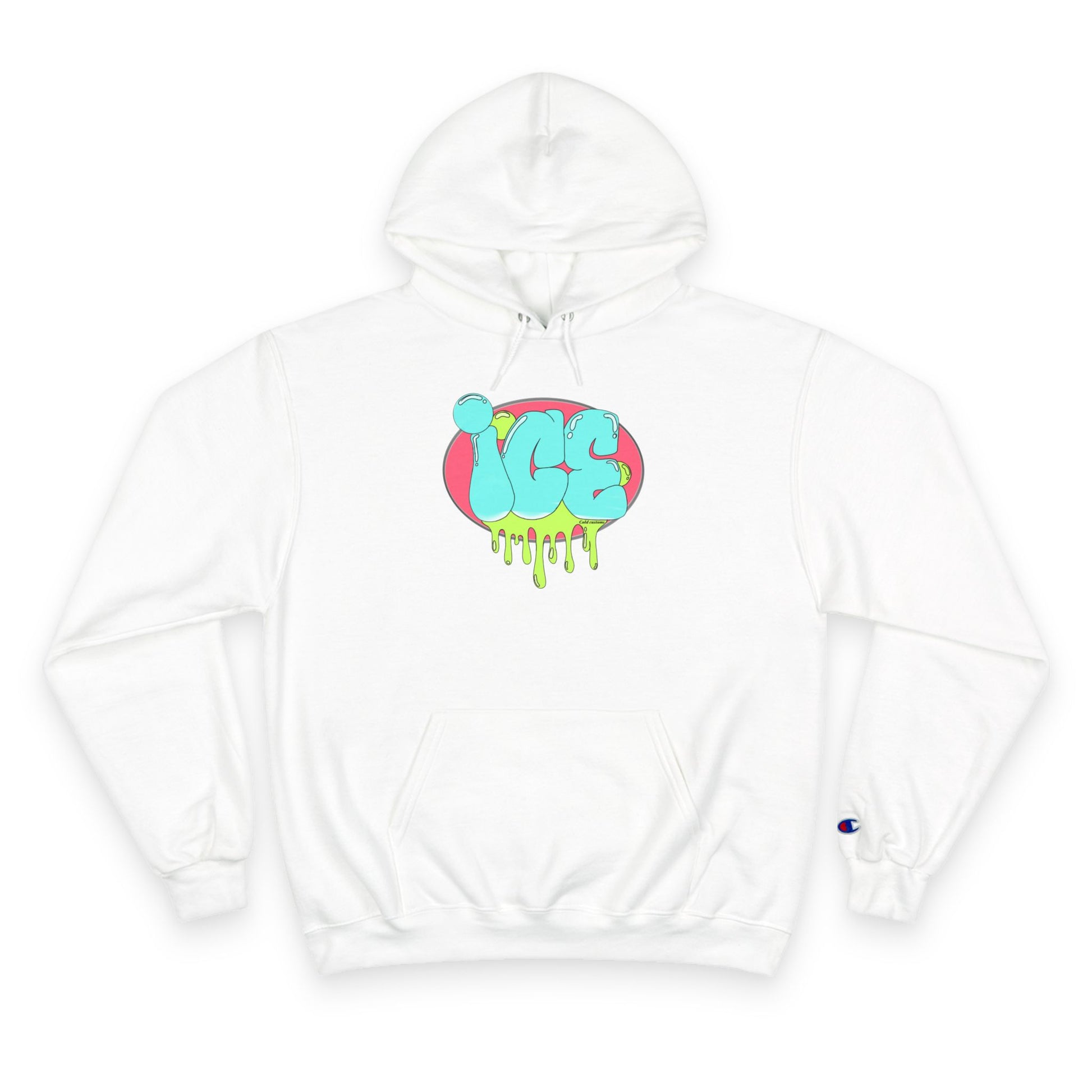 Ice Drip Champion Hoodie - Stylish Streetwear for Teens, Gift for Birthdays, Hip Hop Fashion, Cozy Casual Wear, Unique Graphic Sweatshirt