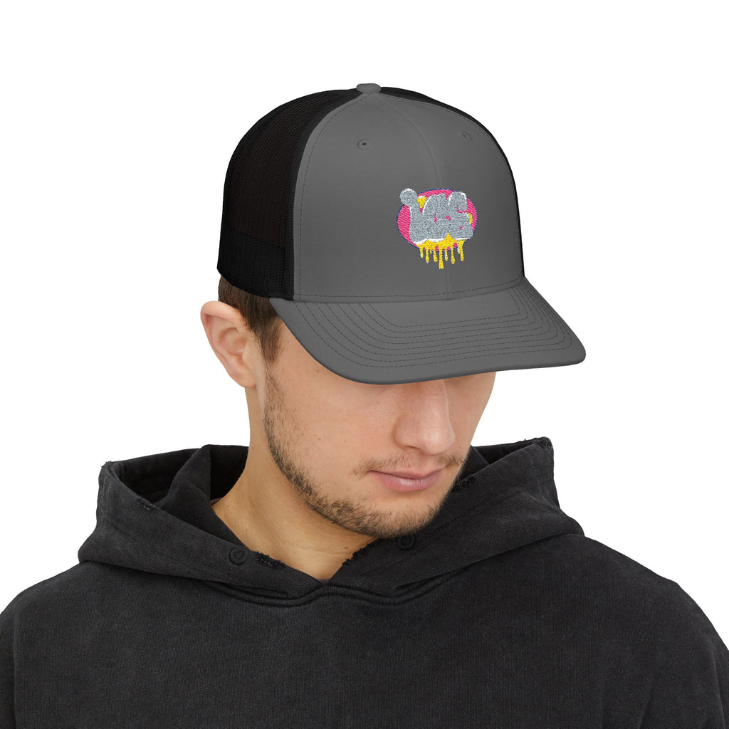 Cute Cat Embroidered Snapback Trucker Cap, Cat Lover Gift, Animal Hat, Adjustable Cap for Summer, Fashionable Headwear, Unique Accessories