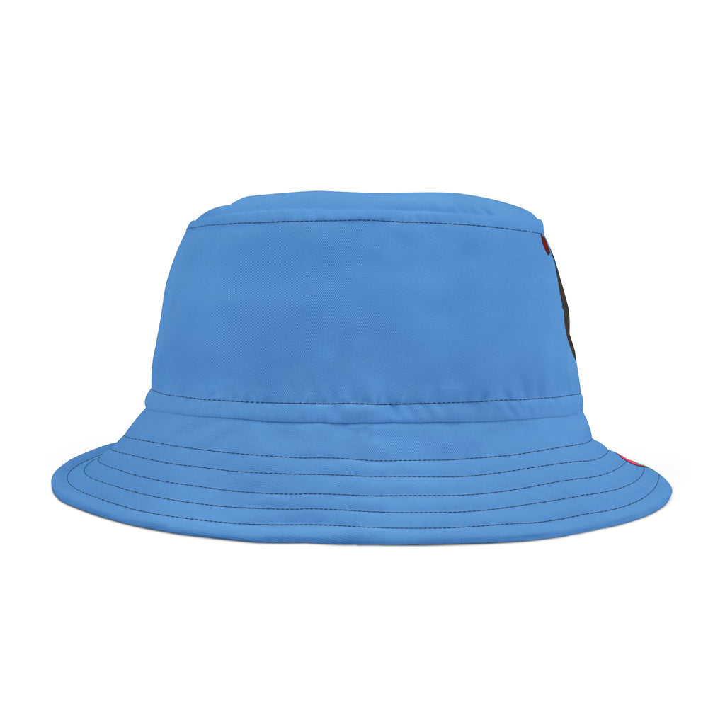 Fun AOP Bucket Hat with Cherry Design, Summer Hat, Gift for Friends, Trendy Beachwear, Outdoor Accessories, Unisex Headwear