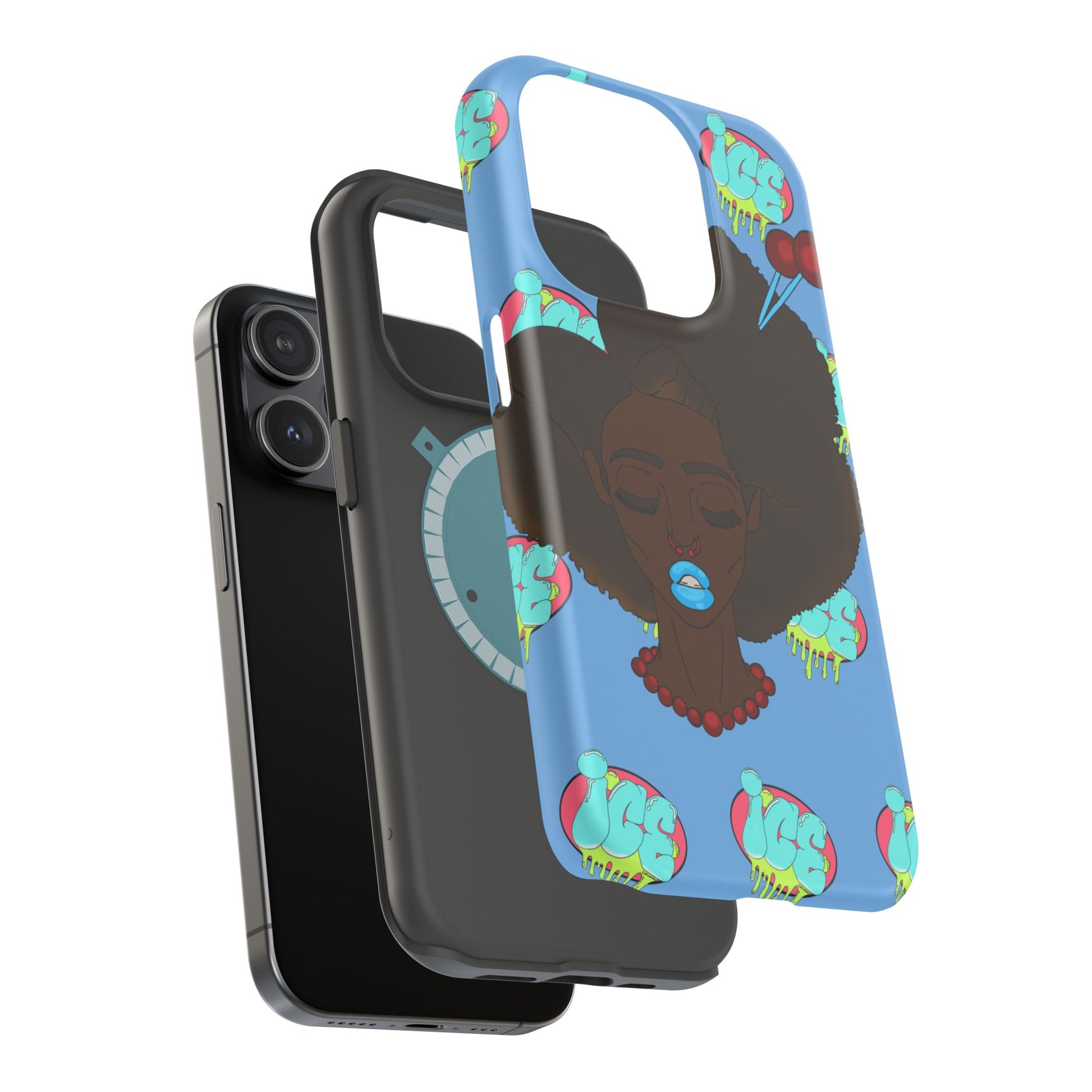 Vibrant Magnetic Tough Cases, Unique Phone Cases, Afrocentric Art, Protective Phone Cover, Trendy Tech Accessories, Gift for Her