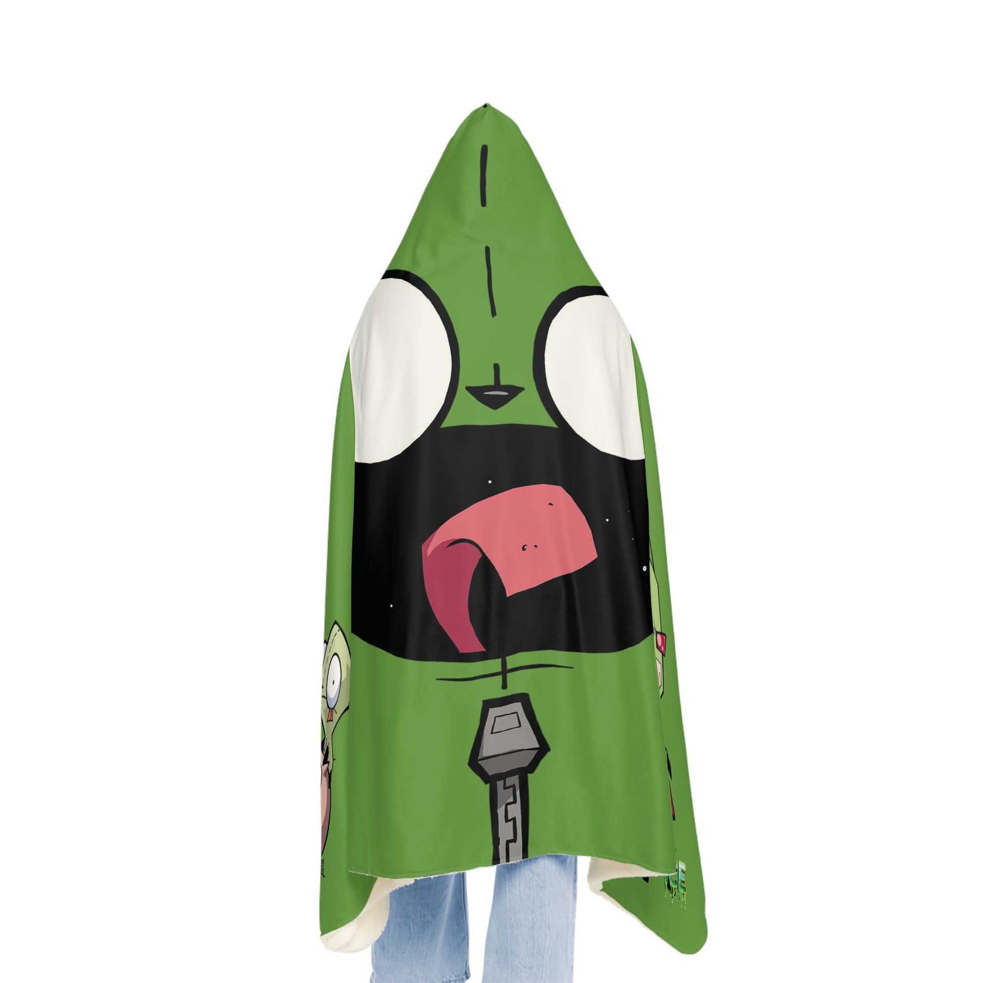 Gir Cozy Cartoon Snuggle Blanket, Fun Hooded Blanket for Kids, Gift for Animation Fans, Soft Couch Throw, Ideal for Movie Nights