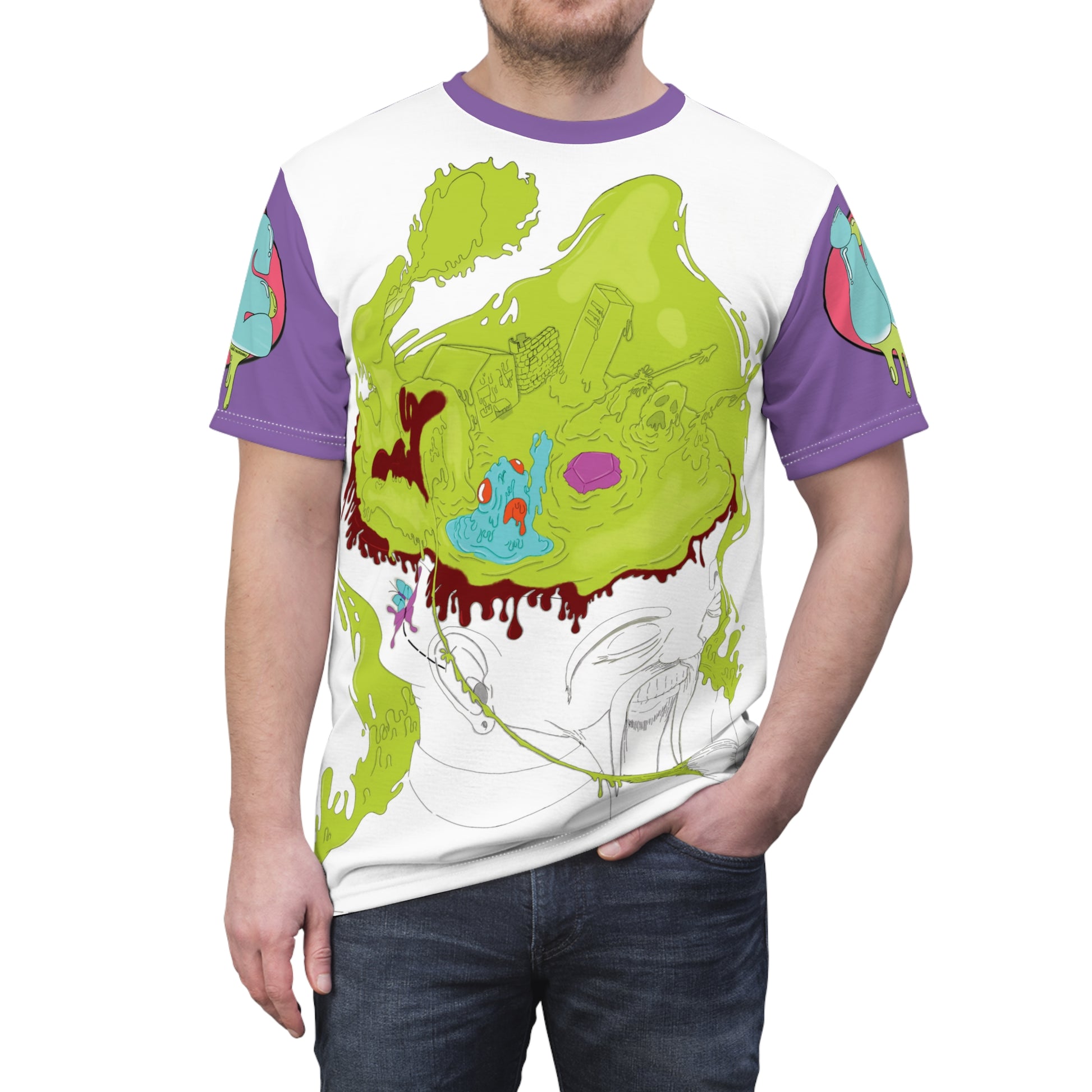 Mind blown Unisex Cut & Sew Tee (AOP)