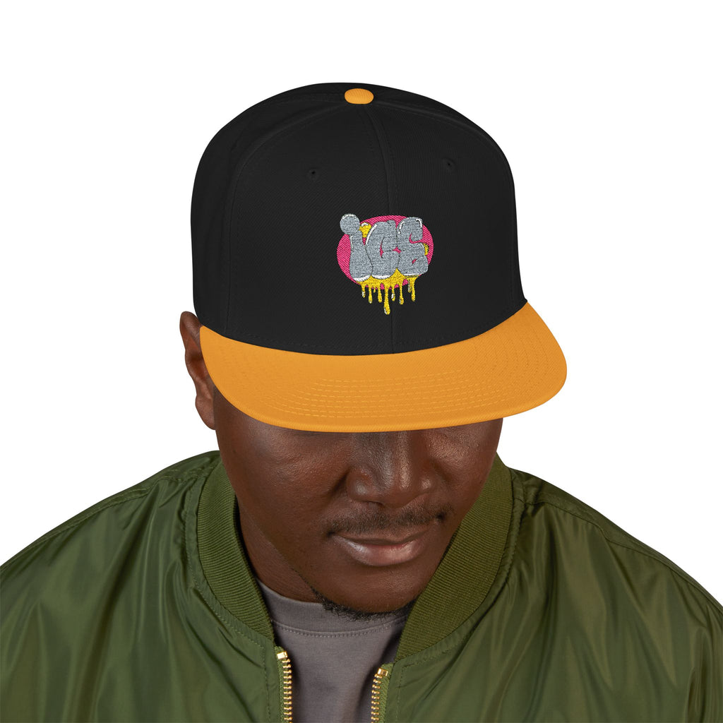 Glitter Drip Snapback Hat | Trendy Embroidered Cap for Casual Outfits, Gift for Streetwear Lovers, Summer Accessories, Unique Style