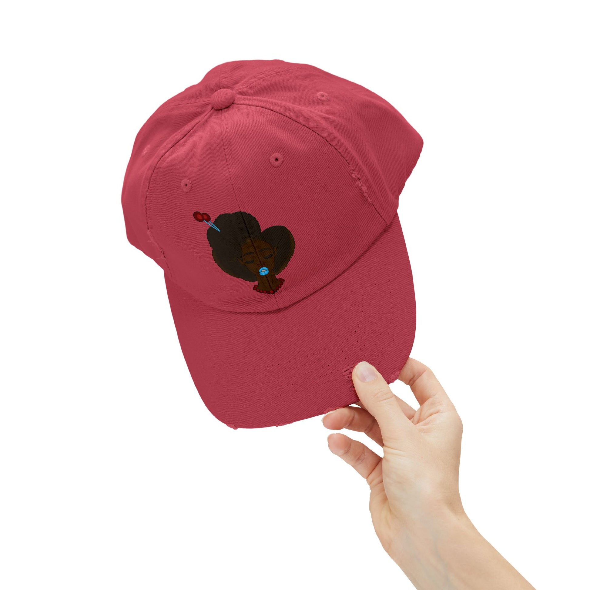 Unisex Distressed Cap with Unique Graphic, Trendy Hat for Everyday Wear, Ideal Gift for Her or Him, Summer Accessory, Casual Fashion