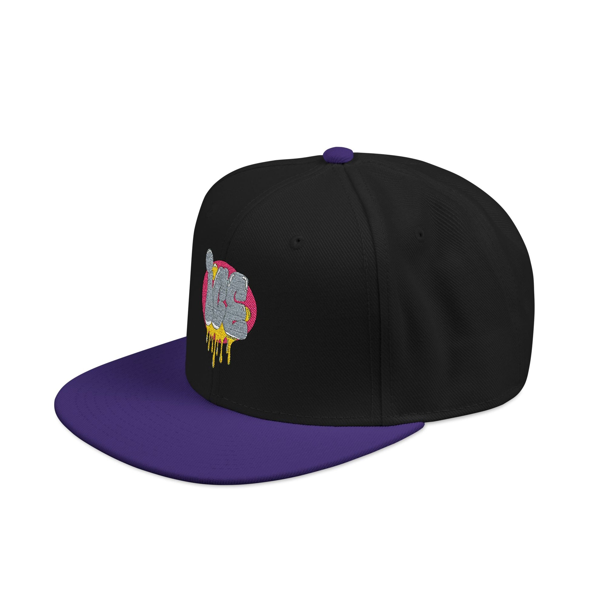 Glitter Drip Snapback Hat | Trendy Embroidered Cap for Casual Outfits, Gift for Streetwear Lovers, Summer Accessories, Unique Style