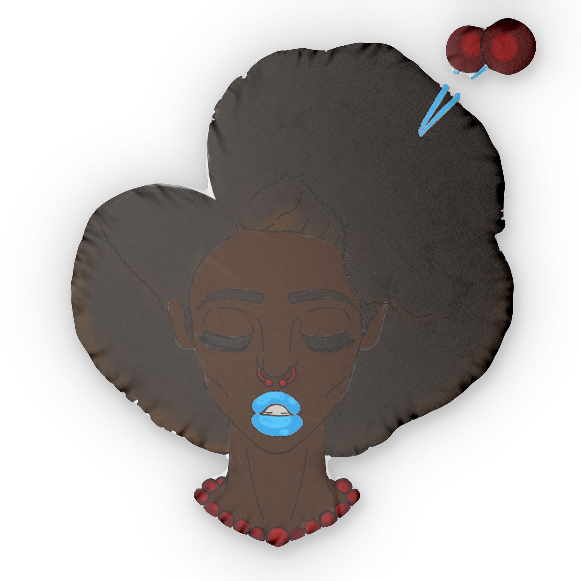 Custom Shaped Pillows: Unique Afro Design, Home Decor, Gift Idea, Cozy Lounge, Bedroom Accent, Self-Care Treat