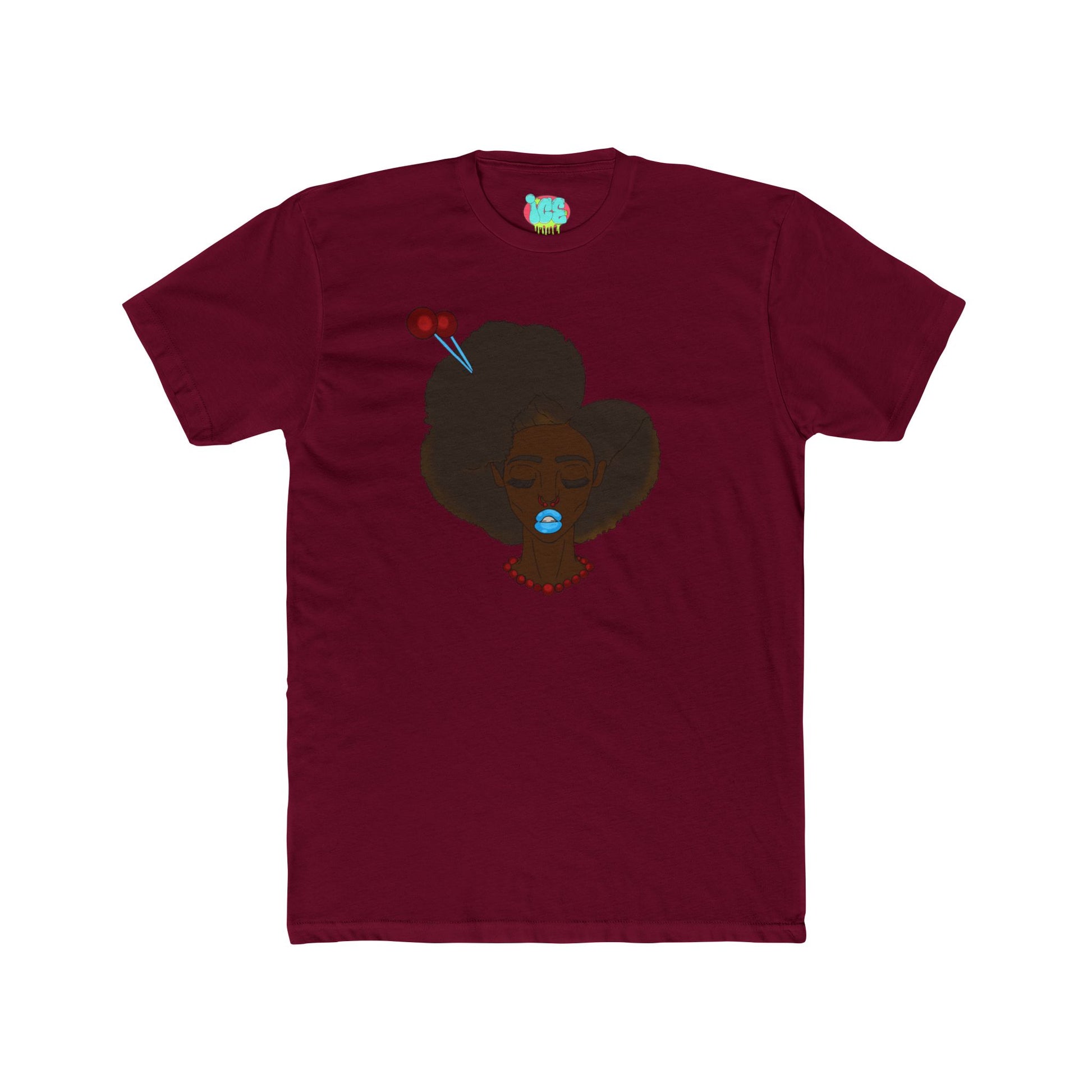 Stylish Unisex Cotton Crew Tee with Red Cloud Design, Casual Wear, Anime Merch, Gift for Friends, Everyday Style, Conventions