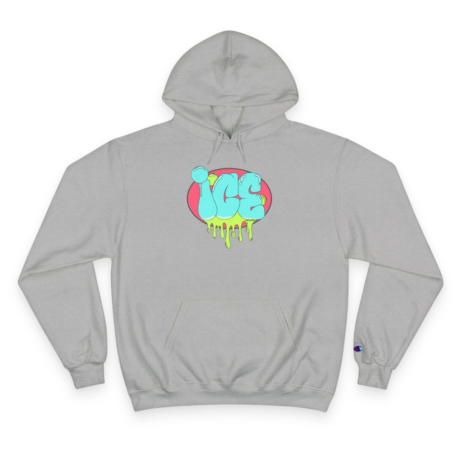 Ice Drip Champion Hoodie - Stylish Streetwear for Teens, Gift for Birthdays, Hip Hop Fashion, Cozy Casual Wear, Unique Graphic Sweatshirt