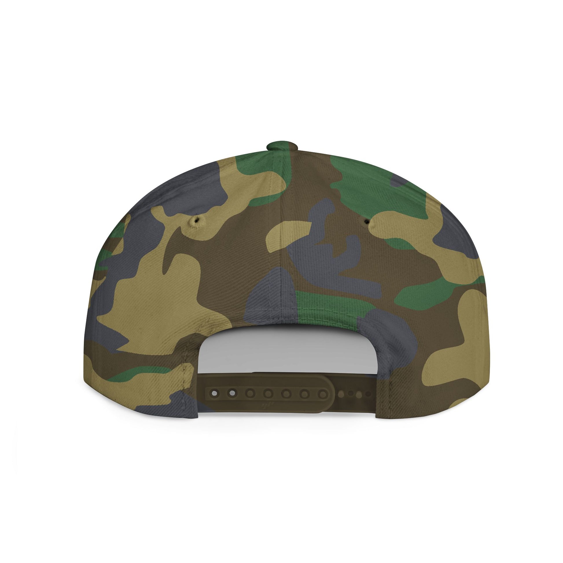 Camouflage Flat Bill Snapback Hat, Trendy Streetwear Cap, Outdoor Adventure Gear, Cool Gift for Him, Casual Everyday Style