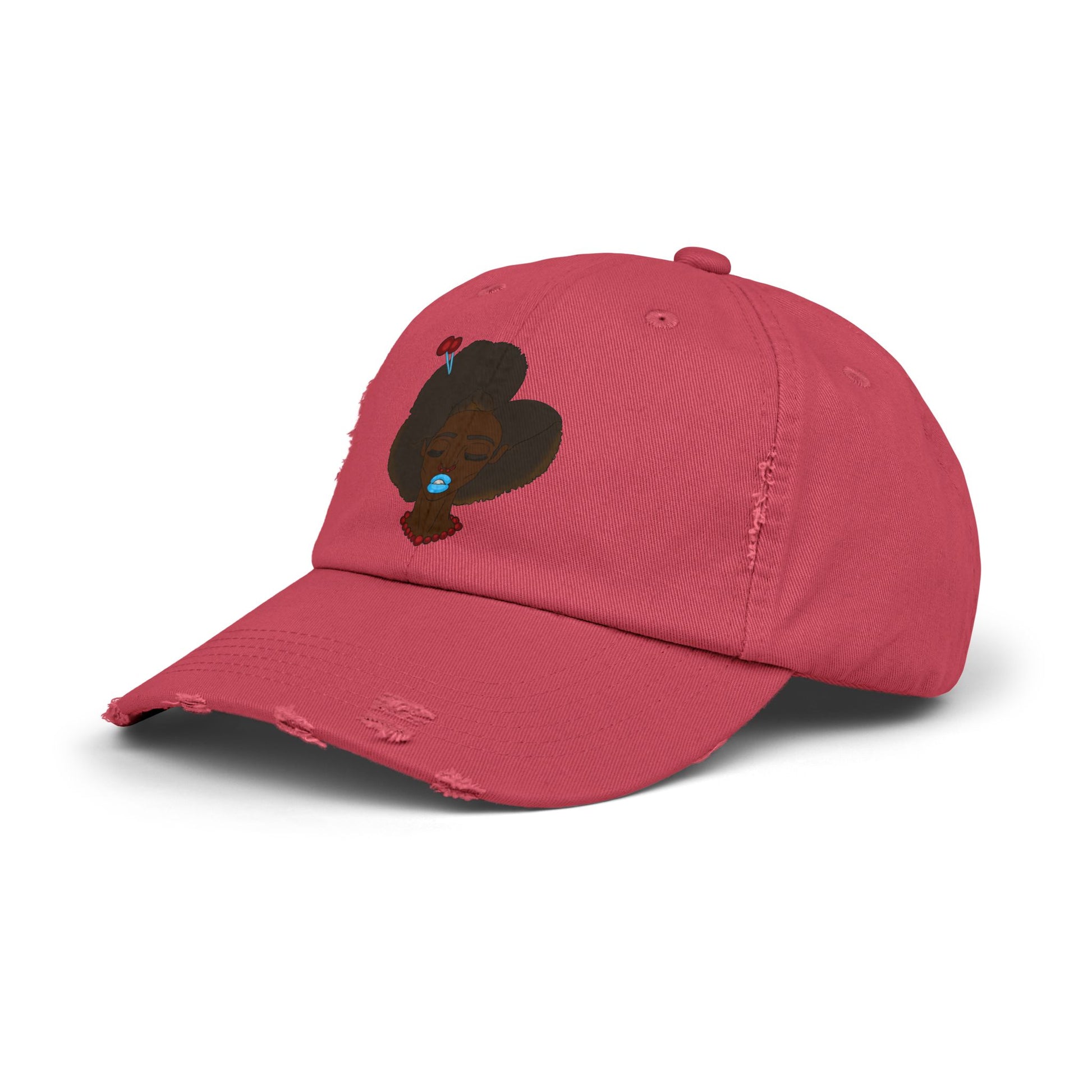 Unisex Distressed Cap with Unique Graphic, Trendy Hat for Everyday Wear, Ideal Gift for Her or Him, Summer Accessory, Casual Fashion