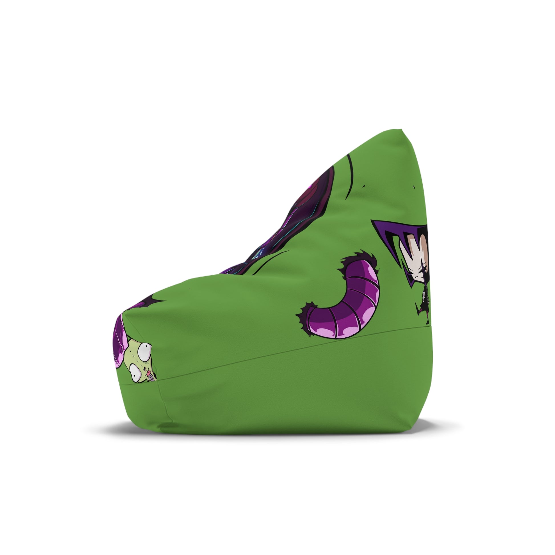 Invader Zim Vibrant Cartoon Bean Bag Chair Cover for Kids, Fun Playroom Decor, Anime Style Lounge Chair, Gaming Room Essential, Kids' Bedroom Accessory
