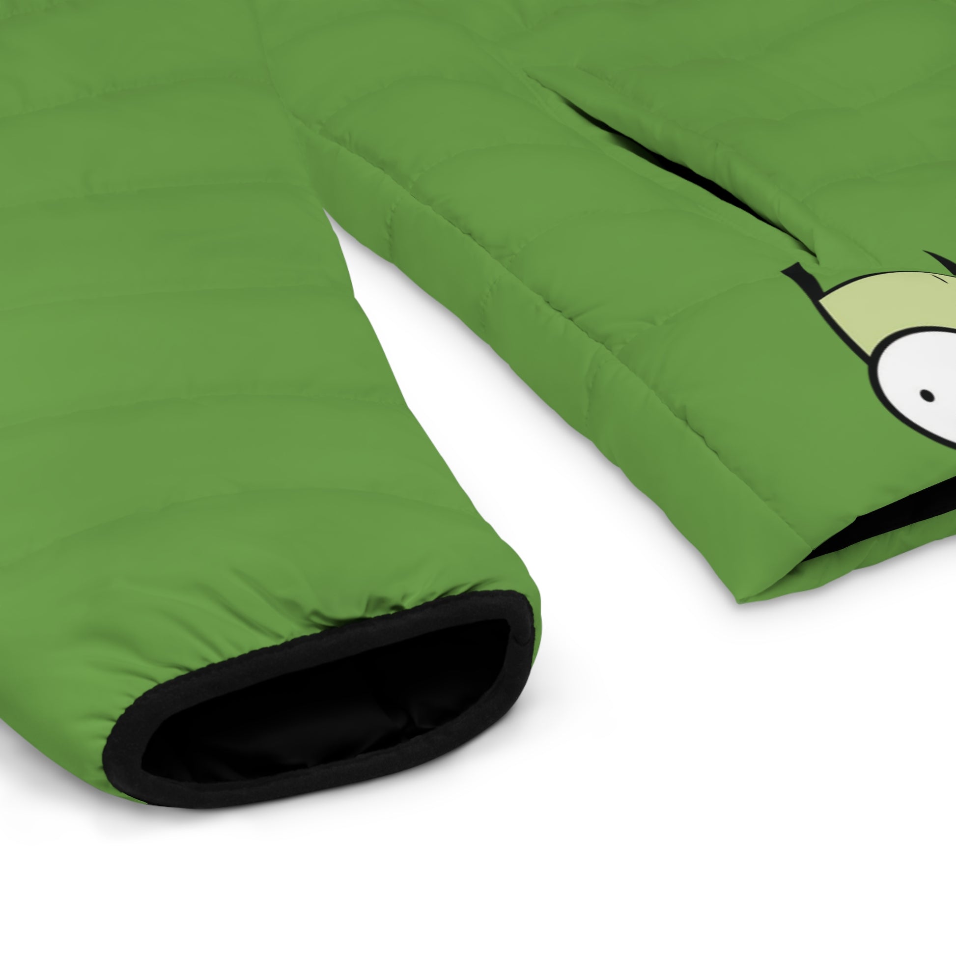 Men's Fun Puffer Jacket, Stylish Outerwear, Cartoon Graphic Coat, Casual Wear, Ideal for Fall and Winter, Unique Gift for Him