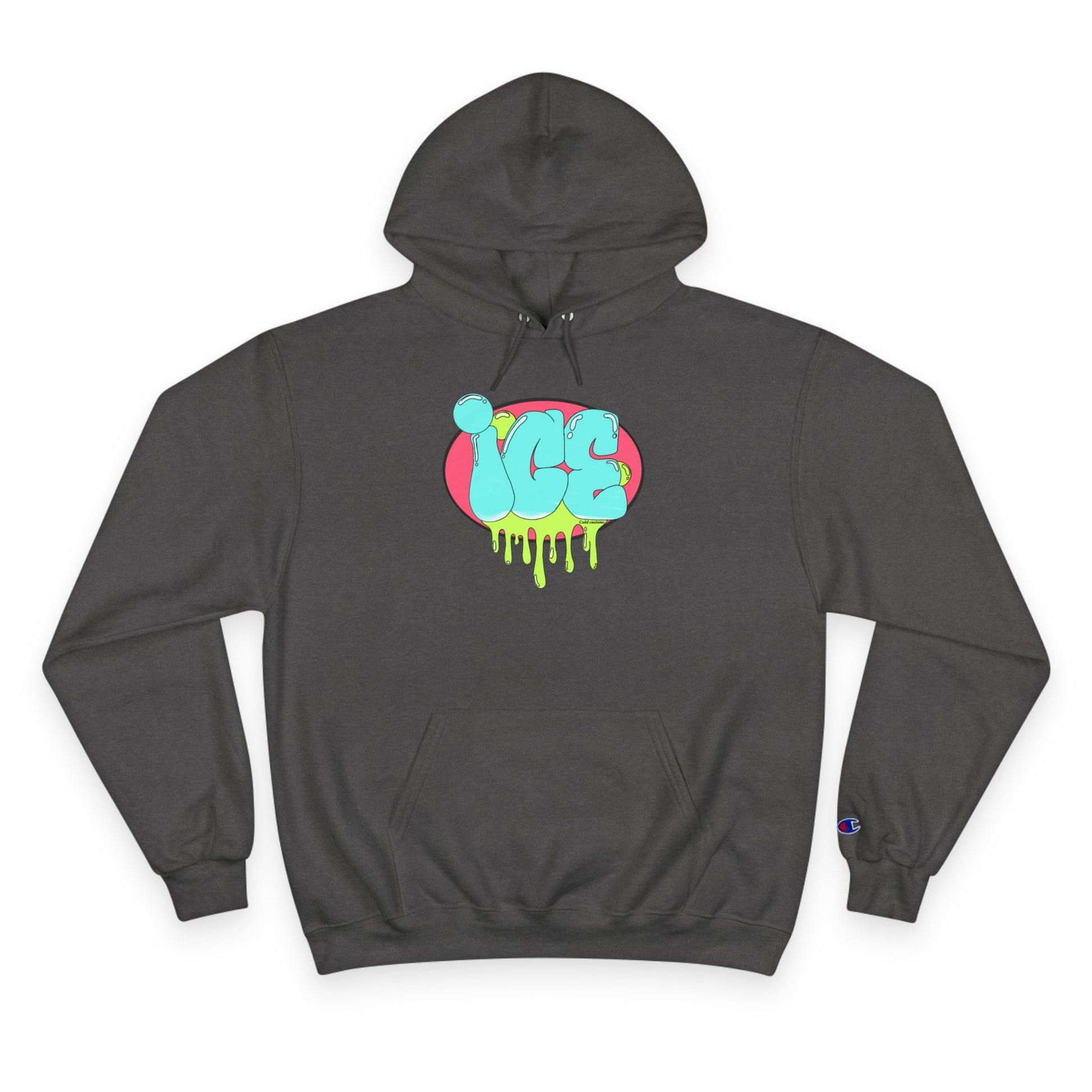 Ice Drip Champion Hoodie - Stylish Streetwear for Teens, Gift for Birthdays, Hip Hop Fashion, Cozy Casual Wear, Unique Graphic Sweatshirt