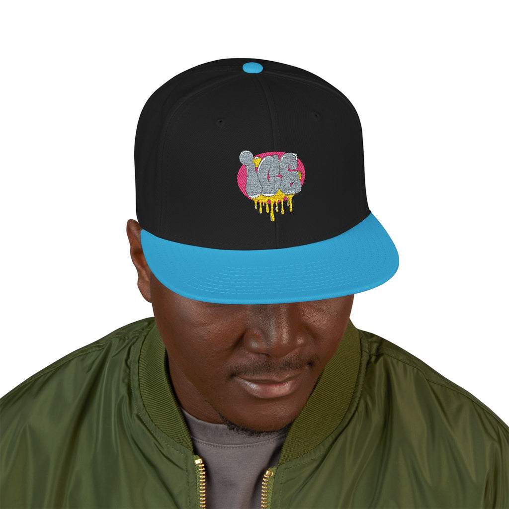 Glitter Drip Snapback Hat | Trendy Embroidered Cap for Casual Outfits, Gift for Streetwear Lovers, Summer Accessories, Unique Style