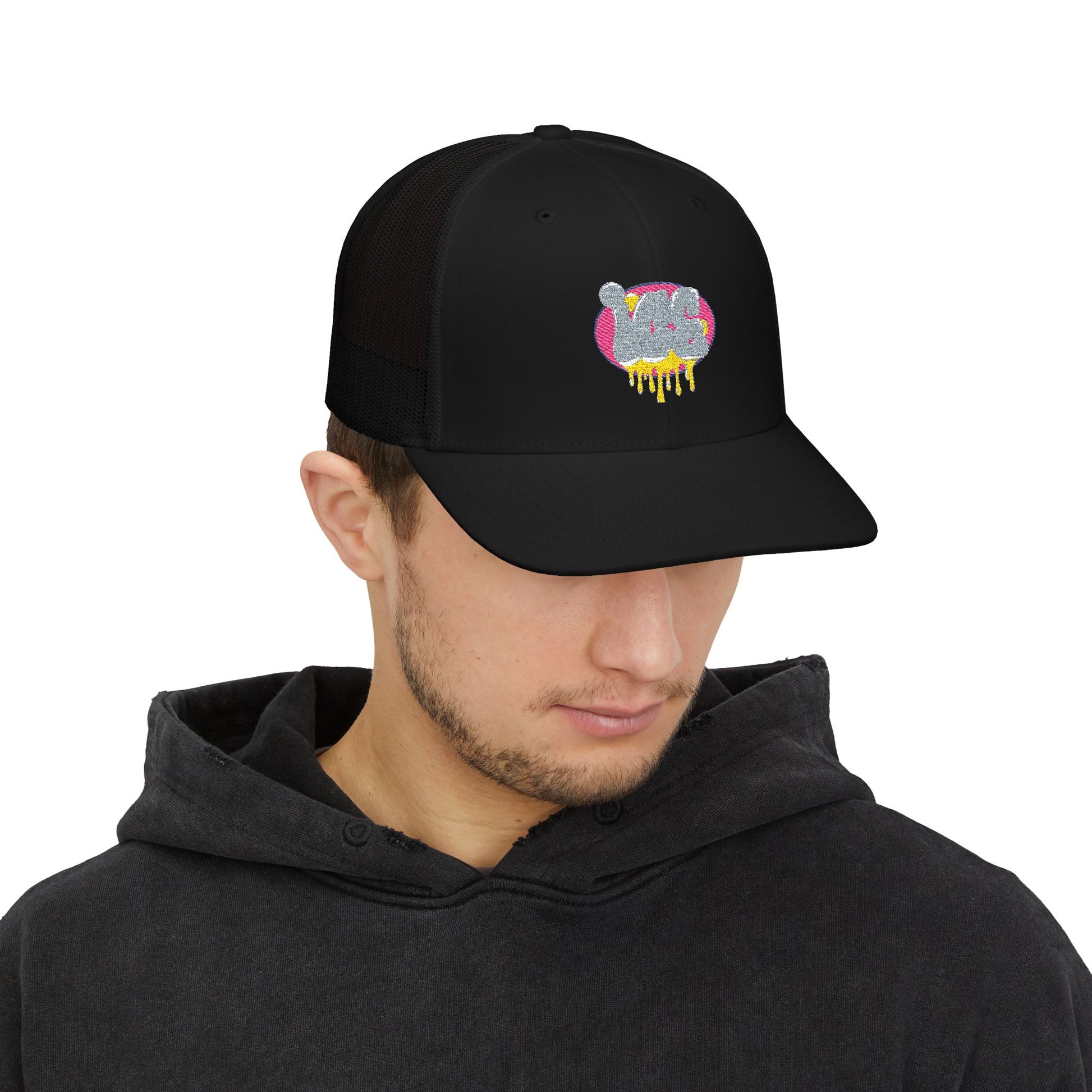 Cute Cat Embroidered Snapback Trucker Cap, Cat Lover Gift, Animal Hat, Adjustable Cap for Summer, Fashionable Headwear, Unique Accessories