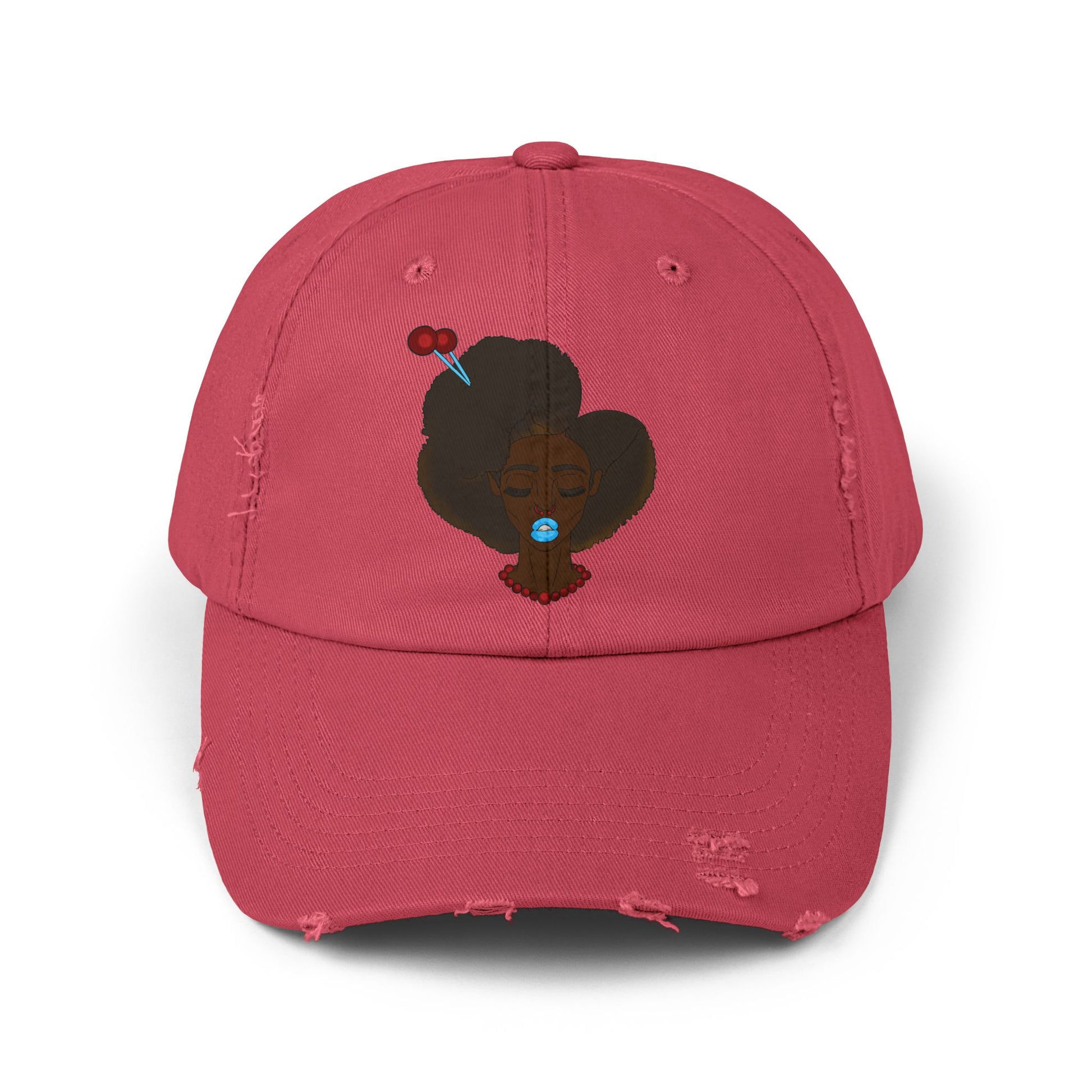 Unisex Distressed Cap with Unique Graphic, Trendy Hat for Everyday Wear, Ideal Gift for Her or Him, Summer Accessory, Casual Fashion